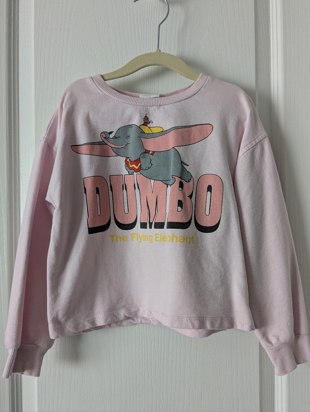 ZARA x Disney Pastel Pink Dumbo Graphic Crewneck Sweatshirt 7